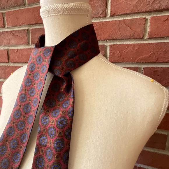 NWT Vintage Symphony Silk Foulard Scarf Geometric Print Bandana Wrist Bag Wrap - Picture 9 of 11